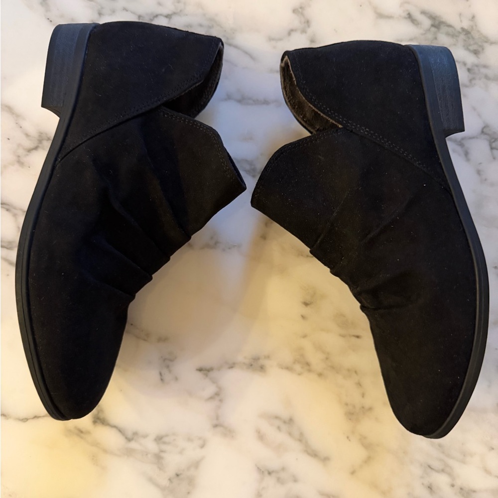 NWT Dr Scholls Black Vegan Suede Rae Ankle Bootie Size 7 - Picture 6 of 11